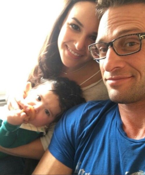 David Fumero with his wife and children