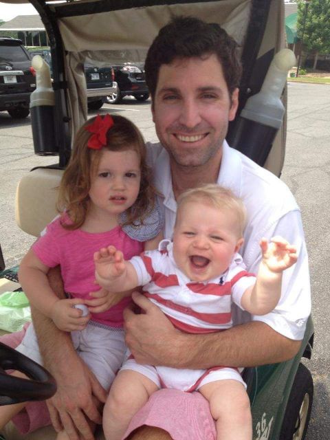 Bryan Chatfield Sanders with his children