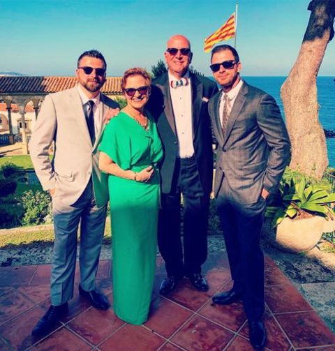 Albie Manzo with his mum Caroline Manzo, dad Albert Mazo III and brother Chris Manzo