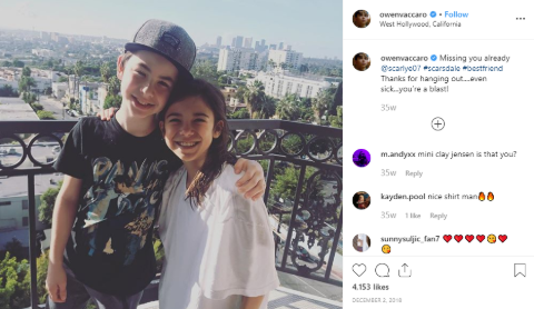 Owen Vaccaro's Instagram is filled with pictures of Estevez