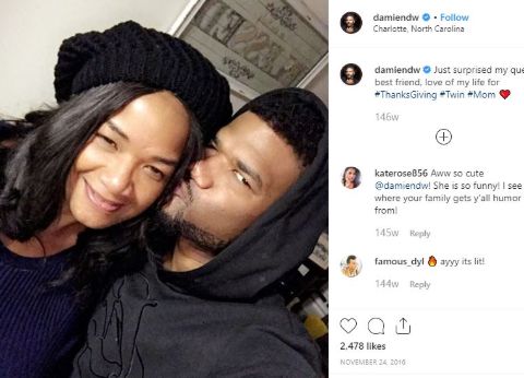 The 39 years old Damien Dante Wayans and his mother