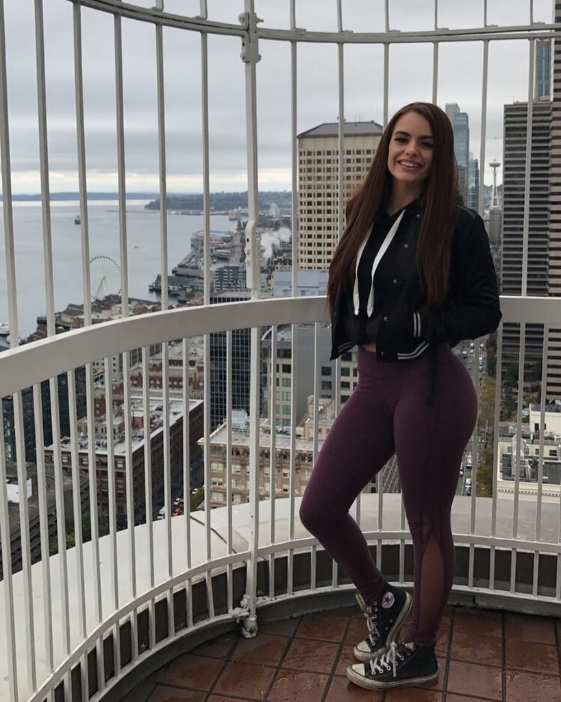 Allison Parker stands at the tall height.