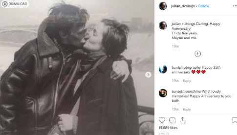 Julian Richings wished his wife their 36th wedding anniversary.