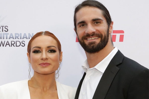 WWE pair Seth Rollins and Becky Lynch 