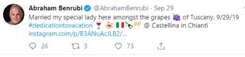 Abraham Benrubi is a married man.