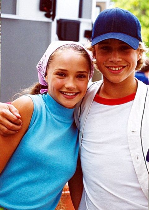 A teenage Samantha Bourton with her ex-boyfriend.