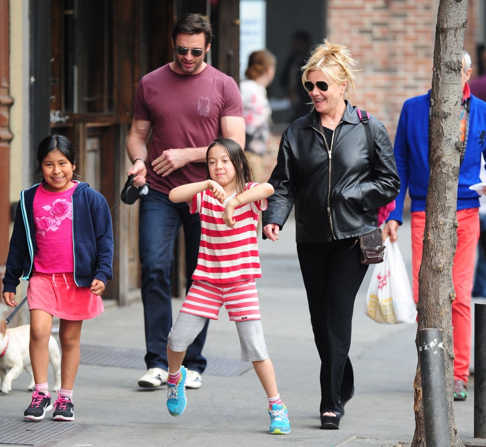 Hugh Jackman Out With His Family In NYC