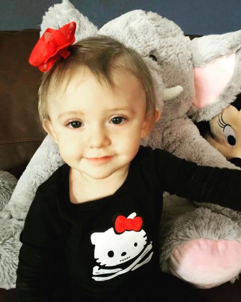 Elizabeth Ashley Wharton's daughter Hailee Marie is four years old. picture posted by Hailee's grandfather Vince Neil in his Instagram.