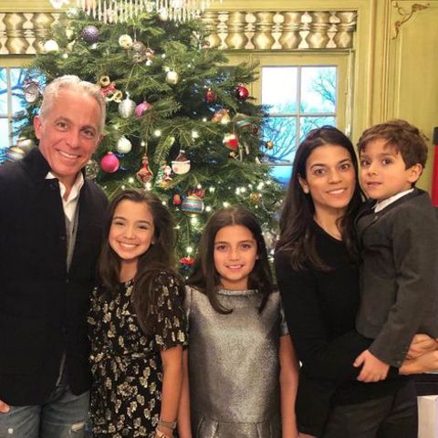 Geoffrey Zakarian giving a pose along with his wife, Margaret, and children Anna, Madeline, and George.
