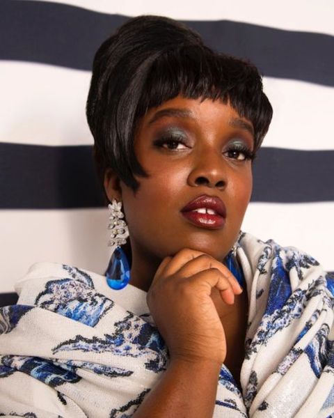 Lolly Adefope giving a pose during one of her photoshoots.
