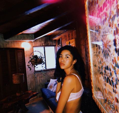 Herizen Guardiola in a white top poses a picture for her Instagram 