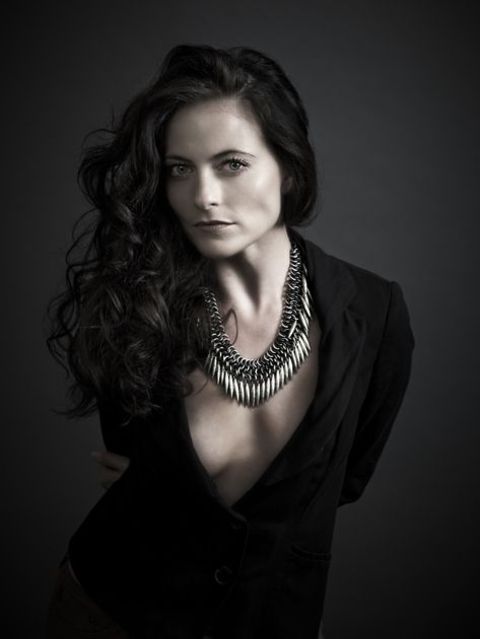 Lara Pulver giving a pose during one of her photoshoots.