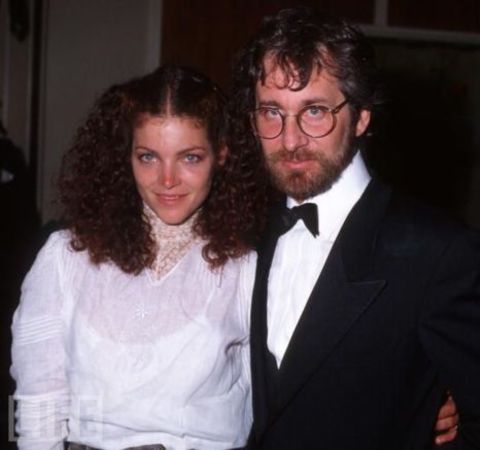 Steven Spielberg in a black tux poses with ex-wife Amy Irving.