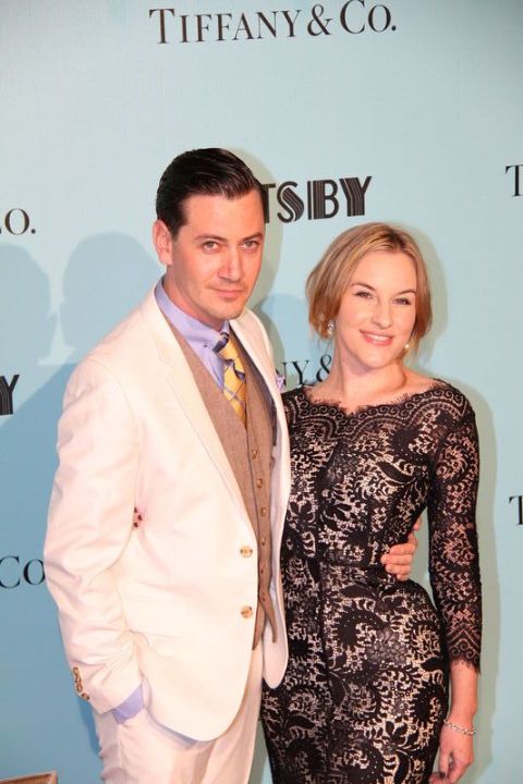 Actress, Kate Mulvany giving a pose along with her husband, Hamish Michael.