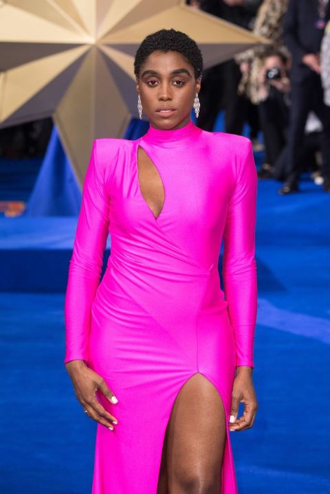 Lashana Lynch giving a pose in an event.