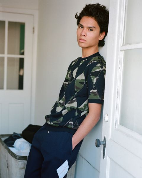 Forrest Goodluck giving a pose in a photoshoot.